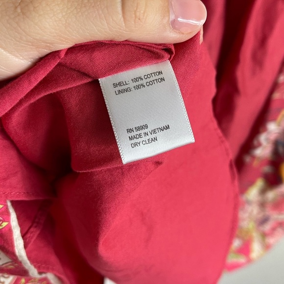 Antonio Melani Emma Floral Tropical Voile Surplice Long Sleeve Dress Size 12 - Picture 8 of 9